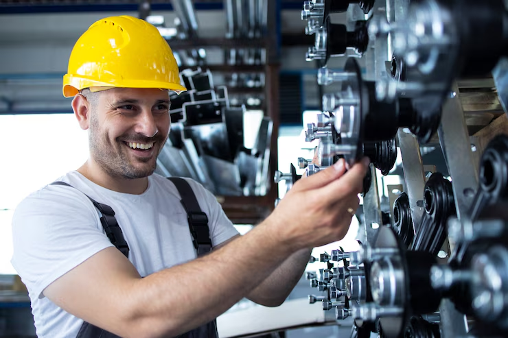a man wearing a hard hat smiling