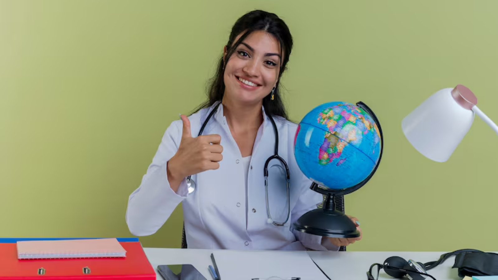 Confused student researching MBBS options on a laptop, surrounded by medical books and documents — representing the search for alternative medical education paths without NEET.